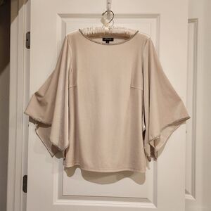 Cream Valor Embellished Top Wide Sleeve